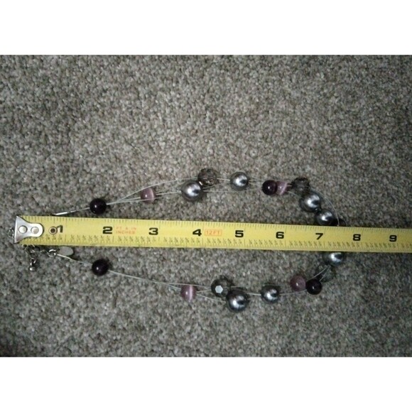 Necklace by Lia Sophia silver/plum/pink - Picture 3 of 5